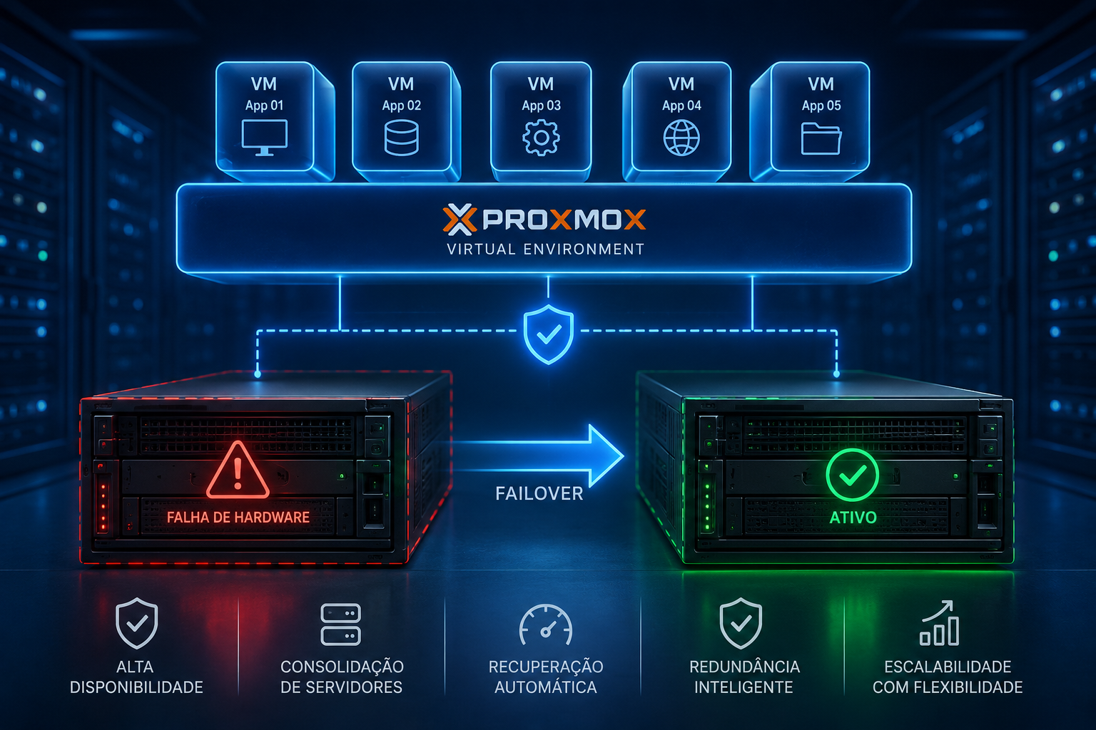 Virtualização e Alta Disponibilidade com Proxmox